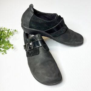 NAOT Tane Black Leather & Suede Loafer (11.5)